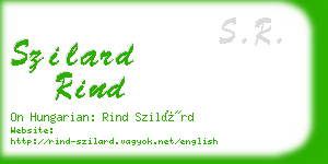 szilard rind business card